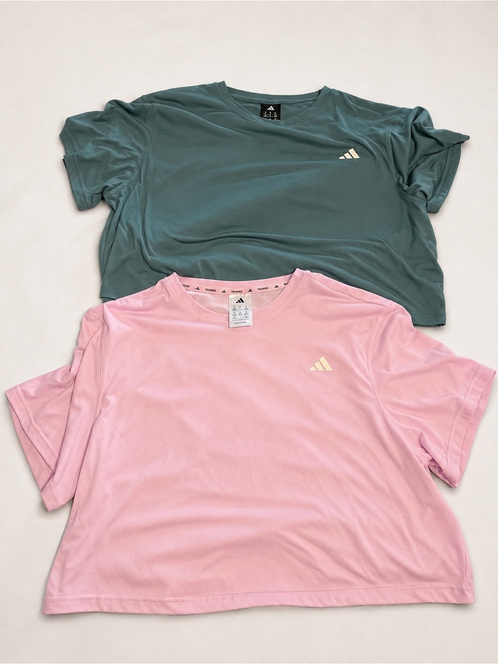 adidas Short Sleeve Tees in Pink & Teal Set